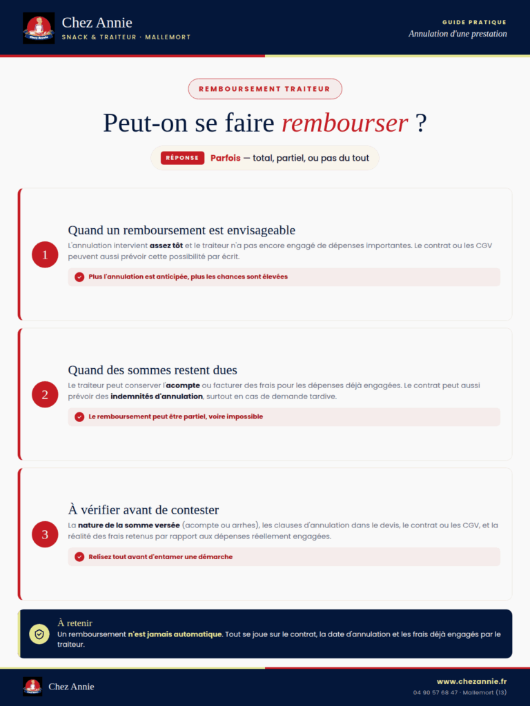 chez annie remboursement apres annulation